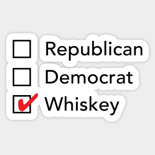 Republican Democrat Whiskey Sticker